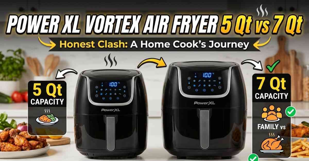 Power XL Vortex Air Fryer 5 Qt vs 7 Qt Honest Clash