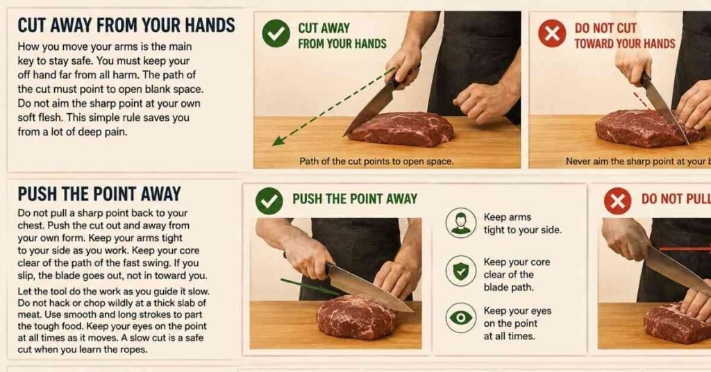 Cut Away From Your Hands