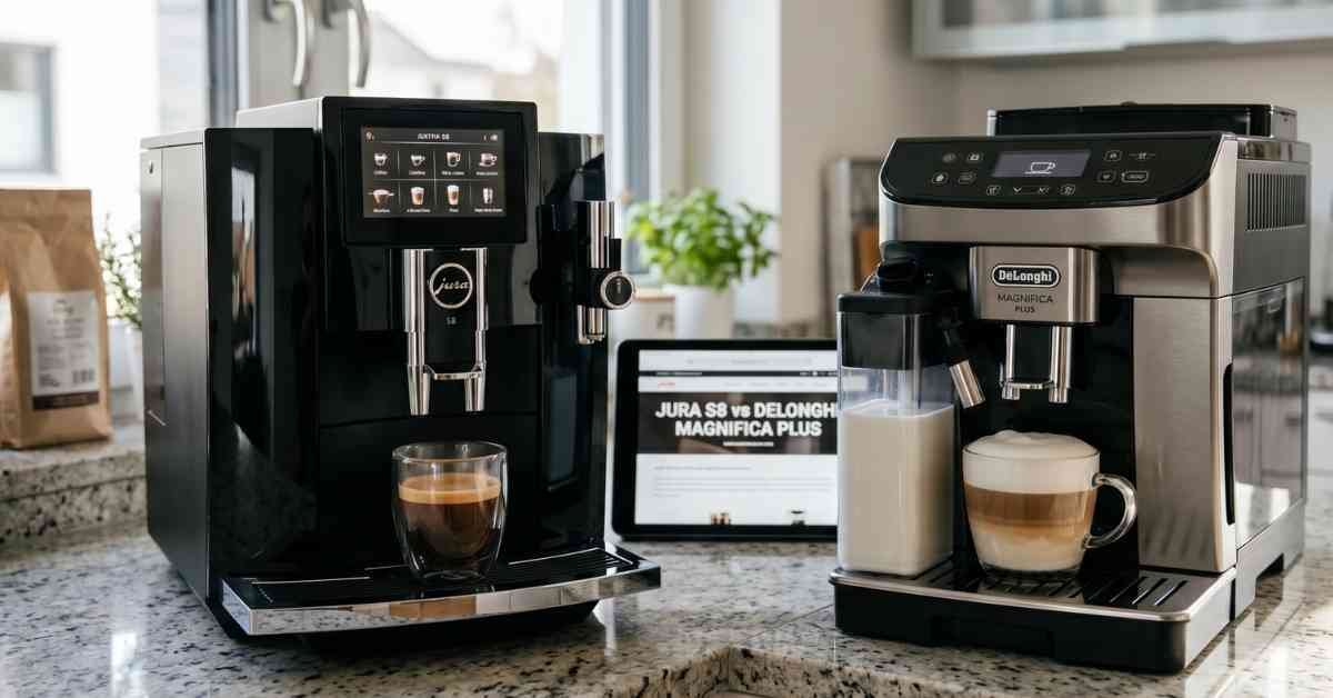 Jura S8 vs DeLonghi Magnifica Plus