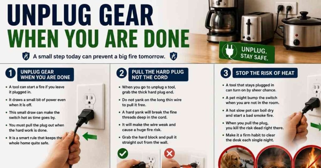 Unplug appliances, stay safe at home