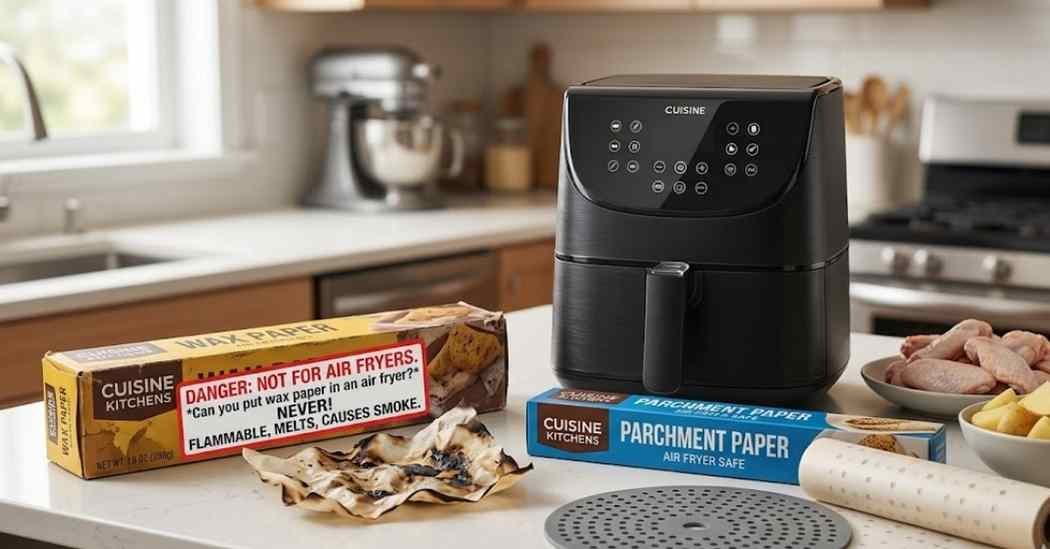 Can you put wax paper in an air fryer