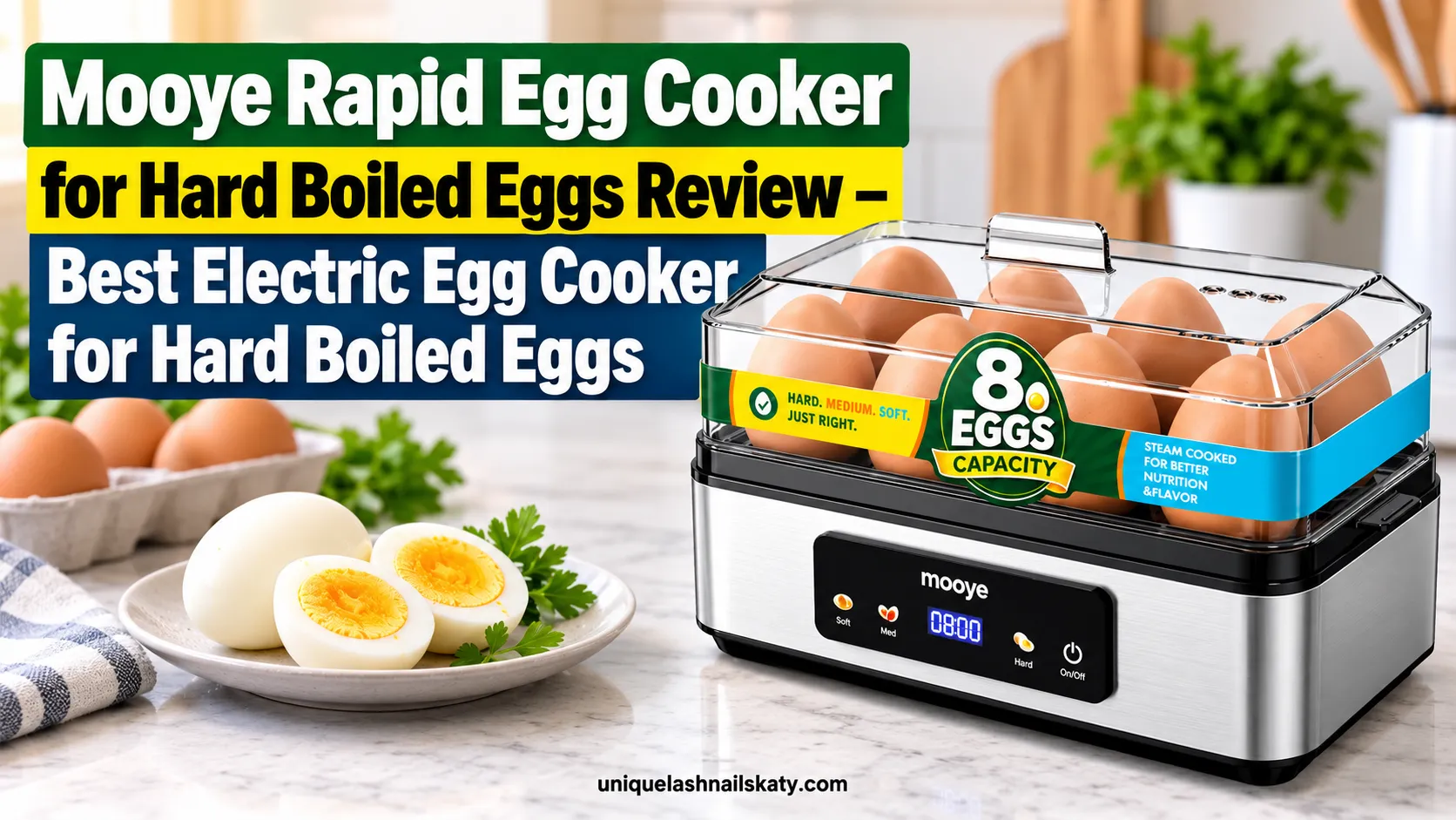Mooye Rapid Egg Cooker for Hard Boiled Eggs