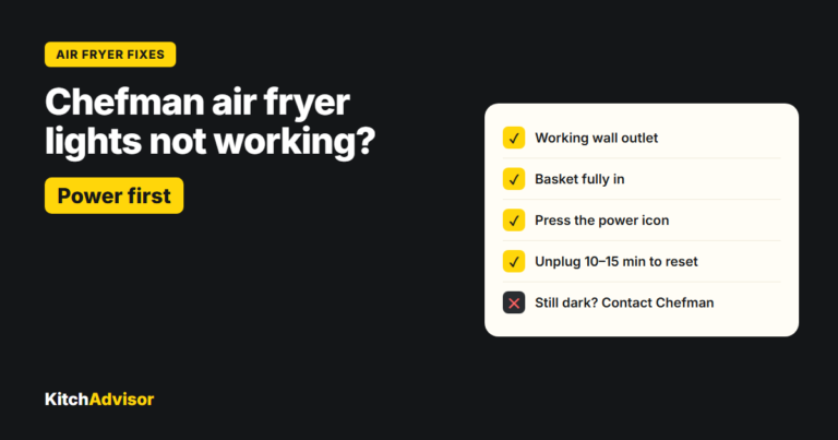 Chefman air fryer lights not working? Check the power first