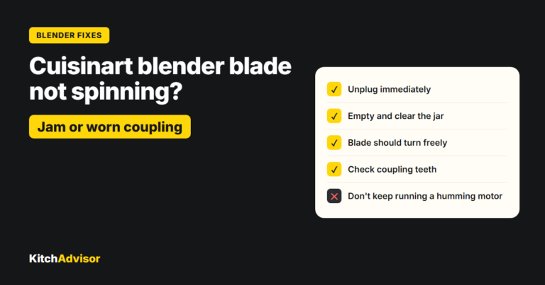 Cuisinart blender blade not spinning? Usually a jam or worn coupling