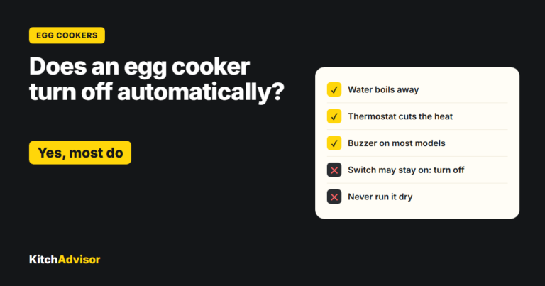 Does an egg cooker turn off automatically? Yes, most do