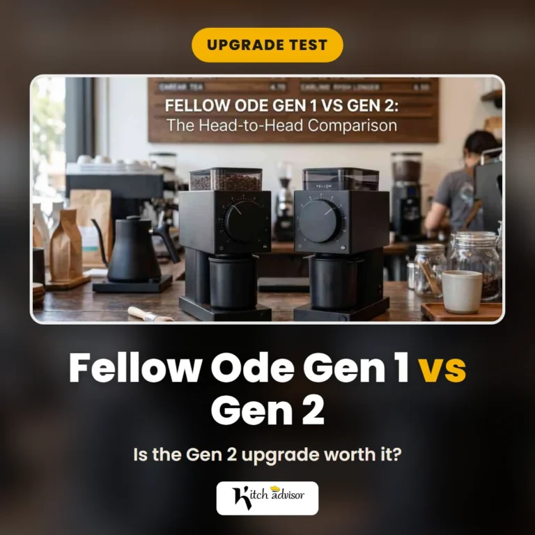 Fellow Ode Gen 1 vs Gen 2 coffee grinders side by side