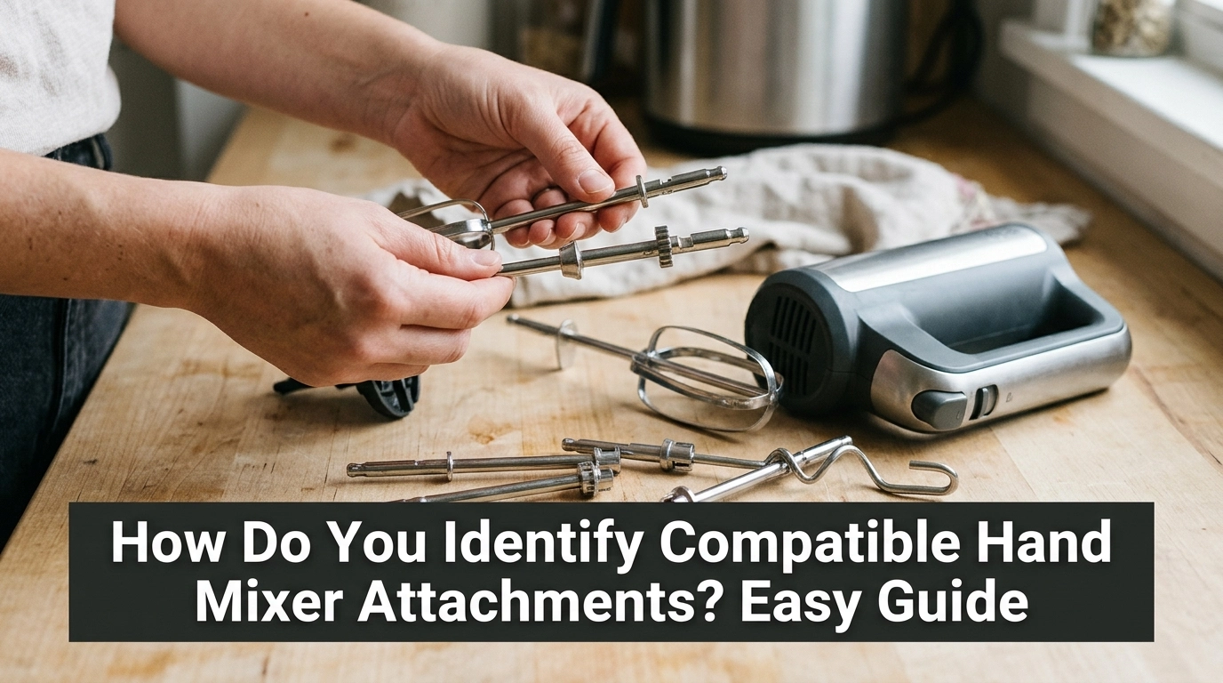 How do you identify compatible hand mixer attachments by comparing metal beater connectors.