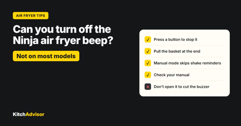 Can you turn off the Ninja air fryer beep? Not on most models