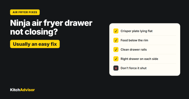 Ninja air fryer drawer not closing? Usually an easy fix