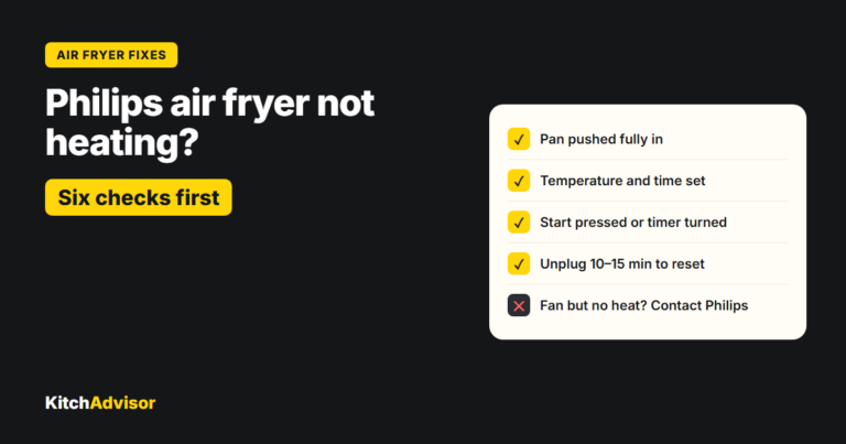 Philips air fryer not heating? Six checks to try first