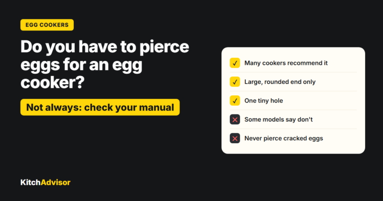Do you have to pierce eggs for an egg cooker? Not always: check your manual
